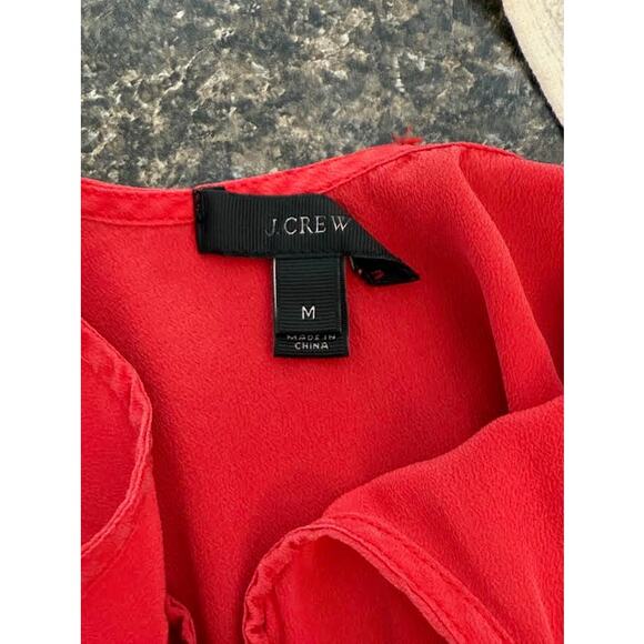 J.Crew 100% Silk Red Slip Dress (M) - Picture 3 of 4